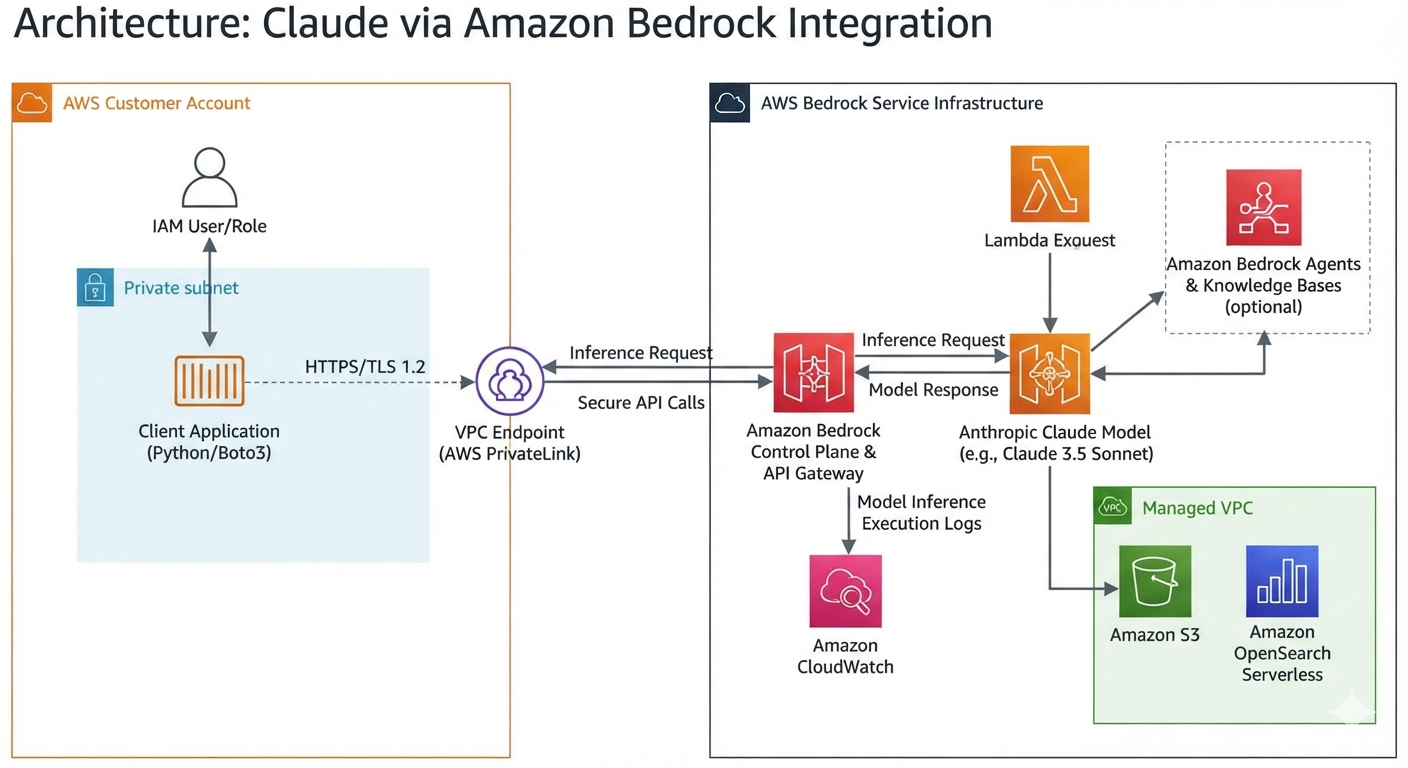 Amazon Bedrock Claude Architecture Diagram